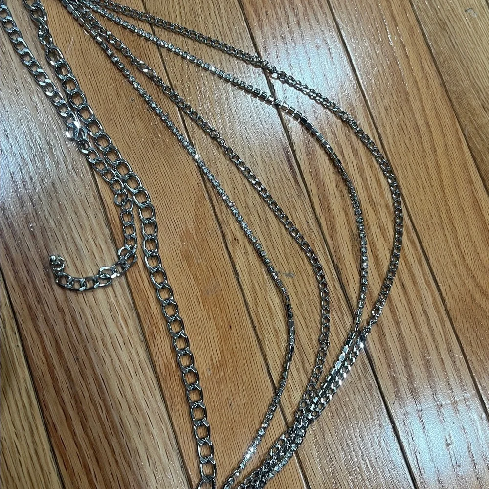 NEW🌹Stylish Multi-Layer Rhinestone Fringed Silver Waist Chain